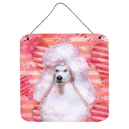 Carolines Treasures White Standard Poodle Love Wall or Door Hanging Prints BB9804DS66